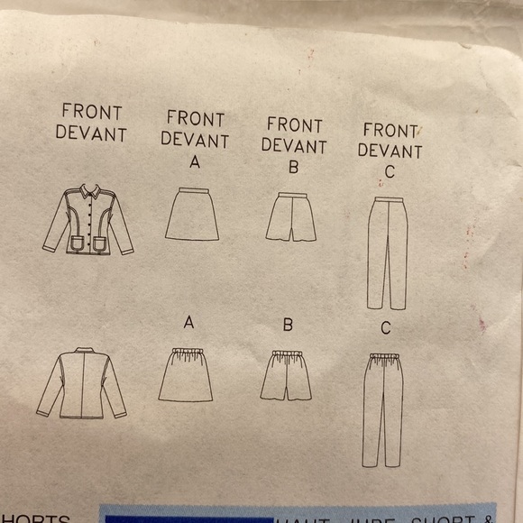 Butterick 4596 Girls Top Skirt Shorts & Pants Size 12-14 Uncut Sewing Pattern - Picture 8 of 13